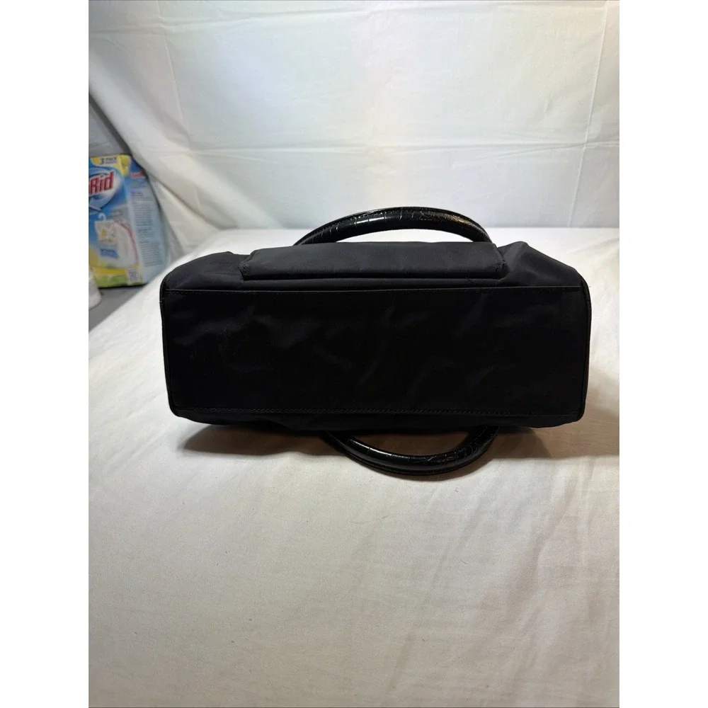 Giani Bernini Medium Nylon Satchel Shoulder HandBag Purse Black 9